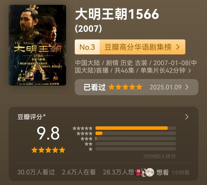 《大明王朝1566》（全46集）超清修复版