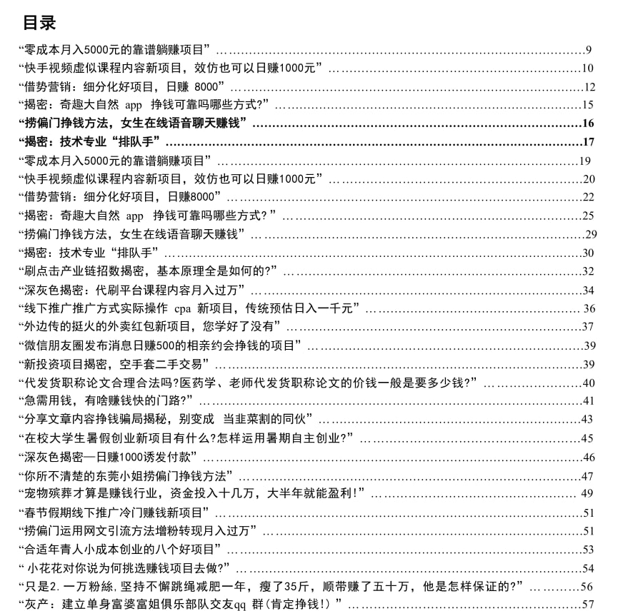 《捞偏门》:揭秘快速赚钱项目与灰色产业链内幕