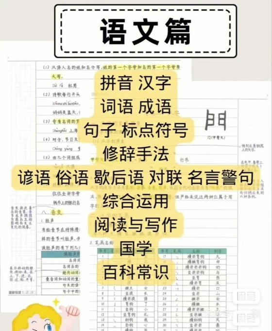小学全年级学霸笔记，难重点全覆盖