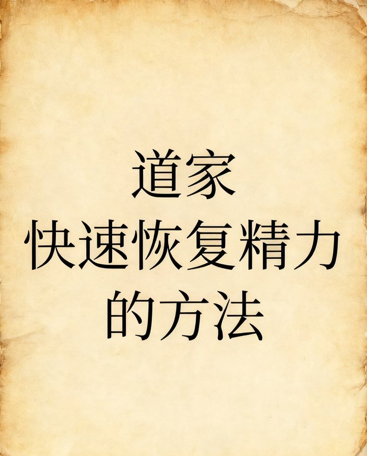 道家秘传5招!三分钟快速恢复精气神
