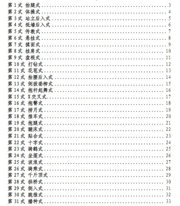 《体位姿势大全》52式科普：52种动漫风格体位姿势图解