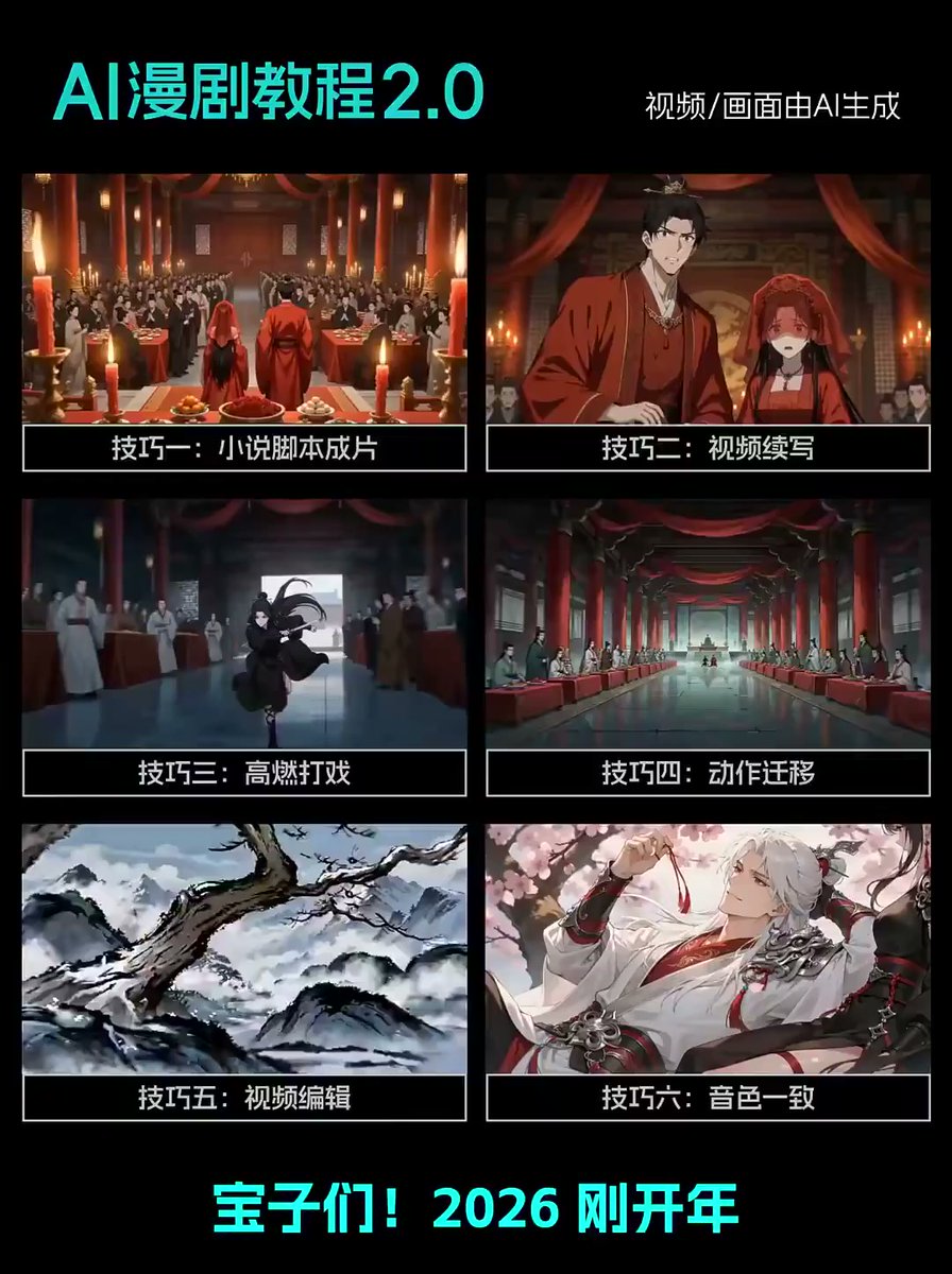 抖音80W粉丝博主，付费AI漫剧教学课程