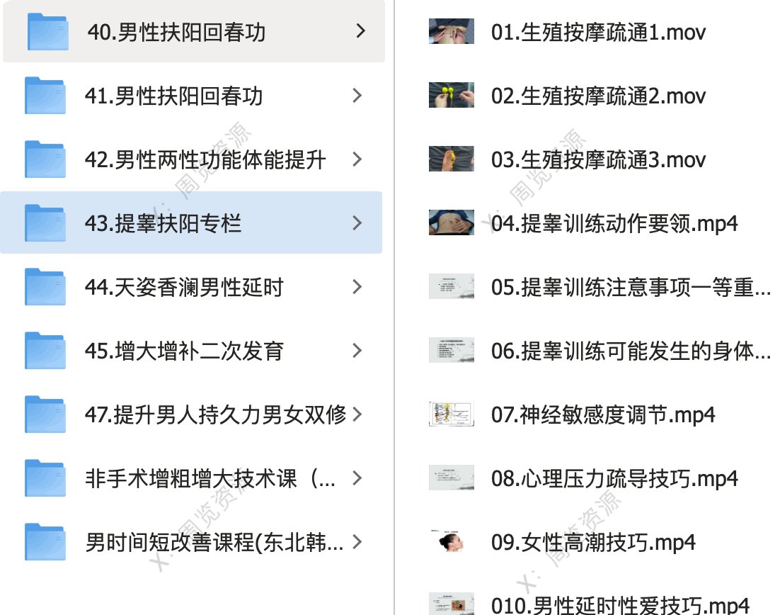 【男性持久力课程合集】